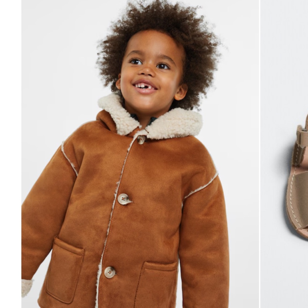 2T Mango faux shearling and suedette coat - Picture 2 of 8